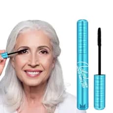 Máscara para Mulheres Idosas Acima de 60 Anos, Máscara Volumizadora à Prova d'Água para Idosas com Cílios Finos, Máscara