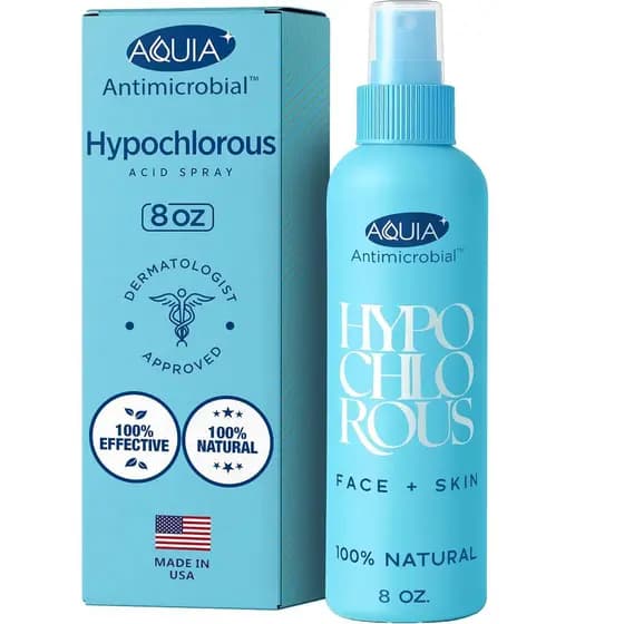 Spray de Ácido Hipocloroso para Rosto e Pele; Limpador Facial |   Spray Facial de Ácido Hipocloroso de 8oz para Pele, Ac