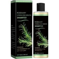 Shampoo de Alecrim com Queratina Hidrolisada - Shampoo Natural para Engrossar e Fortalecer Cabelos Finos e com Queda, Se