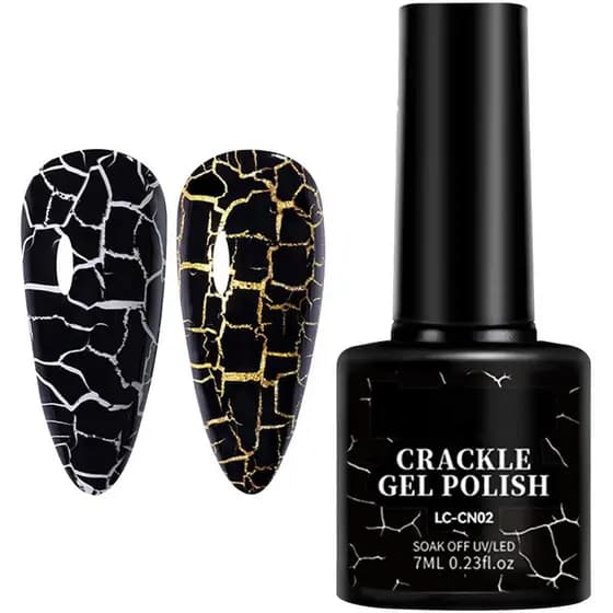 Esmalte Craquelado, 7ml de Esmalte em Gel Craquelado, Esmalte em Gel de Secagem Rápida com Efeito Craquelado, Esmalte de