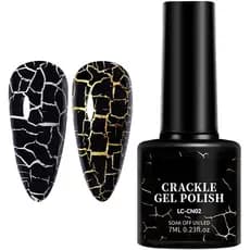 Esmalte Craquelado, 7ml de Esmalte em Gel Craquelado, Esmalte em Gel de Secagem Rápida com Efeito Craquelado, Esmalte de