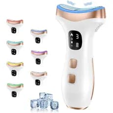Dispositivo de Massagem Facial Anti-Rugas: Massageador para Levantar o Queixo Duplo com 15 Funções °   Frio, 45 graus °