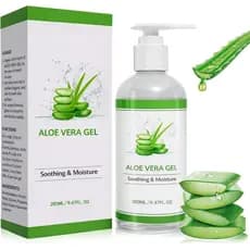 Gel de Aloe Vera 280ml, gel de aloe vera 100% orgânico, hidratante natural calmante e nutritivo, adequado para rosto, ca