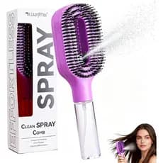 Escova de Cabelo, Escova de Cabelo 2 em 1 com Pulverizador de Água Integrado, Escovas Desembaraçadoras para Cabelos Molh