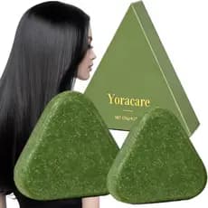 Barra Revitalizante para Couro Cabeludo Yoracare Coreana, Barra de Shampoo Fortificante com Alecrim, Shampoo Nutritivo p