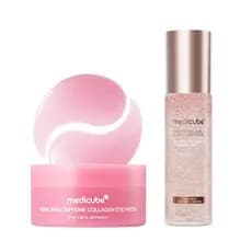 medicubePDRNJellyQuickGlowDuo:PDRN Cafeína Colágeno Patches para os Olhos e Sérum em Gel | Patches de Hidrogel para Olho