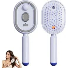 Escova de Massagem Elétrica com Vapor, Escova de Vapor Elétrica para Cabelo, Escova de Cabelo Recarregável com Spray de
