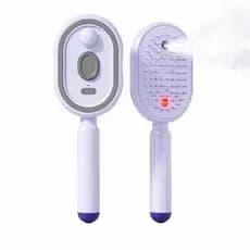 Escova de vapor elétrica para cabelo, escova de ar com spray elétrico para mulheres, escova de cabelo recarregável com s