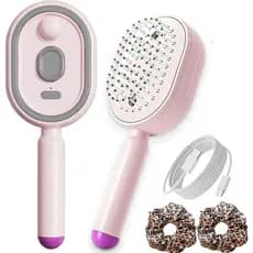 Escova a Vapor Elétrica, Alisadores a Vapor para Cabelo, Escova a Vapor 2 em 1 com Pulverizador de Água, Ferramenta Capi