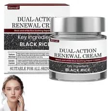 Creme Renovador de Dupla Ação Keratin Erase, Creme Reparador de Arroz Preto e Branco, Reduz Eficazmente as Imperfeições