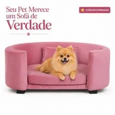 Cama Pet para Cachorro e Gato Tecido Premium Espuma D26 com Almofada Cor Rosa