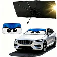 Altomex Guarda-sol para carro com olho de demônio estilo cartoon, dobrável para o verão, compatível com todos os modelos