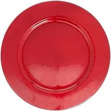 Placa Carregadora De Madrepérola Falsa SARO LIFESTYLE Soft Glow (Conjunto De 4) , 13 " , Cinza