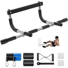 Barra Pull Up Ally Peaks Para Porta | De Treino De Fitness De Corpo Superior Com Limite Máximo De Aço Espessado De 440 L