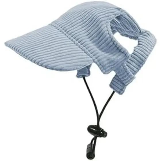 Boné De Beisebol Para Cachorro , Chapéu Com Viseira De Praia De Verão E Gato Furos As Orelhas , Cocar Ajustável (Azul ,