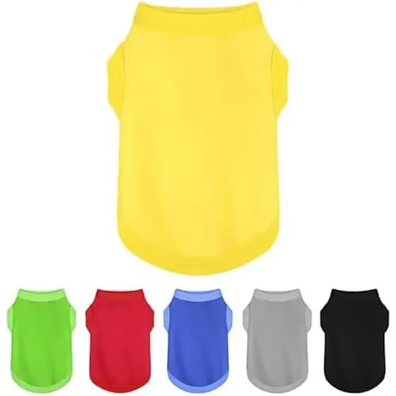 Atualize O Guarda-Roupa Do Seu Filhote : Regata Elegante De Camisa Para Cachorro De Cor Sólida , Perfeita Cães Pequenos