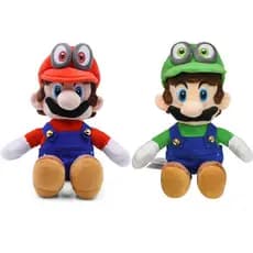 Boneco de pelúcia Super Mario 21 cm Odyssey, Elfo com capuz vermelho, brinquedo de pelúcia Chucky Mario sentado em 7J9D