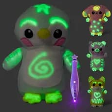 GlowBabies Pequenos Peluches Mágicos 100% Brilhantes no Escuro com Caneta Luminosa Bolderglow Inclusa, Diversão Sem Suje