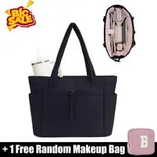 Bolsa Tote Acolchoada Wandering Nature para Mulheres – Bolsa de Ombro para Laptop com Porta-Copos, Alça para Carrinho e