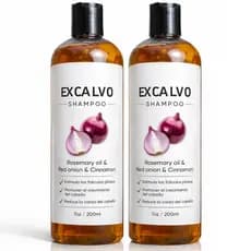 Shampoo Lexenic Excalvo - Shampoo Excalvo para Homens com Óleo de Alecrim, Extrato de Cebola Vermelha e Canela, Menos Qu
