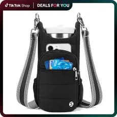 Bolsas Transversais Telena para Mulheres e Homens, Porta-Celular, Porta-Garrafa de Água com Alça, Portátil para Caminhad