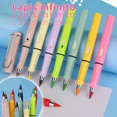 Lápis Infinito Colorido / Lápis Ilimitado / Lápis Infinito Eterno / lápis eterno / lápis de escrita eterna / lápis etern