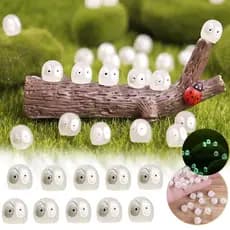 5 Peças de Mini Briquetes Luminosos, Elfos Brilhantes em um Pote, Ornamento Luminoso de Micro Alienígena, Decoração de J