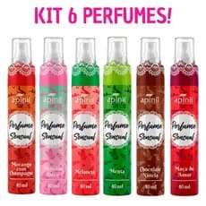 Kit 6 Perfume Íntimo Feminino 40ml Fragrâncias Sortidas