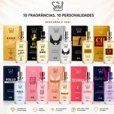 Kit com 10 unidades Perfumes F1 Black Soul