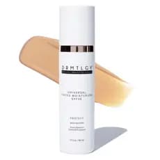 DRMTLGY Hidratante com Cor Anti-Idade FPS 46 – Protetor Solar Facial Transparente com Maquiagem Leve, Contém Proteção UV