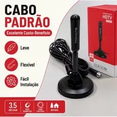Antena De Tv Digital HDTV Para Ambientes Internos e Externos 4k