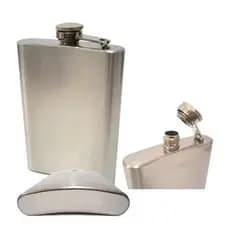 Cantil de Bolso em Aço Inox 230ml – Porta Bebida Whisky, Vodka e Rum