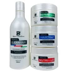 Cronograma Capilar 4 Passos Reparação, Nutrição Intensa e Hidratação Profunda Baruc Cosméticos