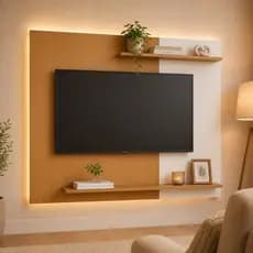 * PROMOÇÃO * Painel de TV Até 50 Polegadas Sala e Quarto Suspenso Com Nichos Moderno