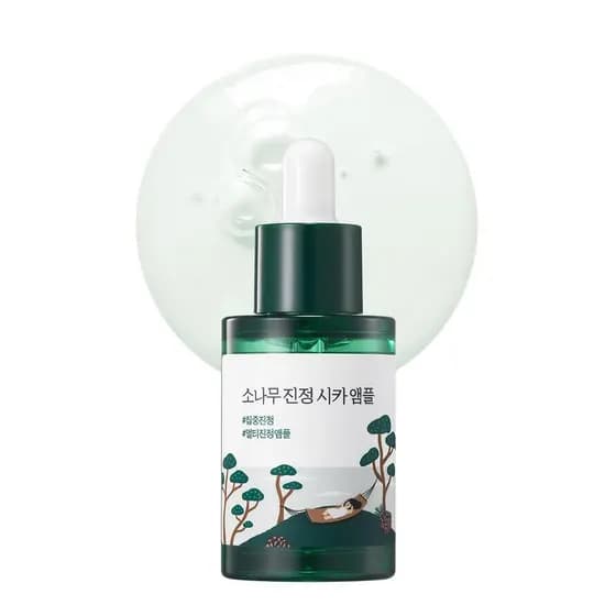 ROUND LAB Pine Calming Cica Ampoule 1.01 Fl Oz, Sérum Hidratante e Fortificante com Pine Cica e Ácido Hialurônico para F