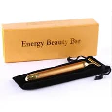 Massageador Facial AnHua Beauty 24K Dourado Anti-Envelhecimento com Pulso para Cuidados com a Pele DLR9