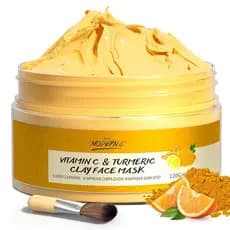 POP MODERN.C Máscara Facial de Argila com Cúrcuma e Vitamina C para Limpeza Profunda, Cuidado da Pele, Melhora Pontos Ne