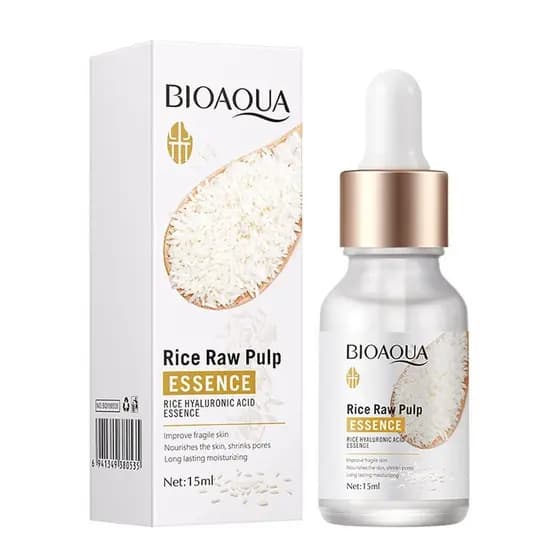 Essência Facial BIOAQUA de Arroz com Ácido Hialurônico para Redução de Poros e Hidratação da Pele 15ml (1 frasco, 0,5 fl