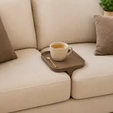 Bandeja para Sofá Suporte Porta Copos Xícaras Objetos Controle Mesa Decorativa Organizador