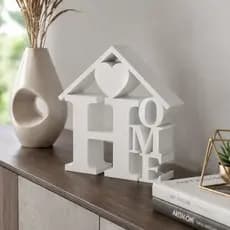 Letreiro Home Decorativo com Teto e Coração | Enfeite | Presente | Decoração Moderna | Casa | Sala |