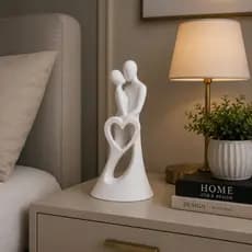 Escultura Casal Decorativa Moderna Romântica Decoração Enfeite Minimalista 15cm