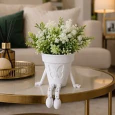 Vaso Decorativo Pequeno para Flores Artificiais Vasinho com Pernas Articuladas Borboleta 8cm