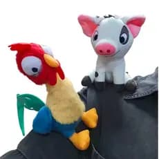 Boneca de Pelúcia Moana de 16CM, Brinquedos de Pelúcia de Porco, Galinha e Animais do Sebastian com Ponto Magnético para