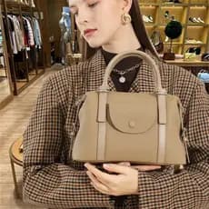 França MKDN bolsa de couro genuíno elegante All-Match sacola ombro Crossbody textura Commuter saco