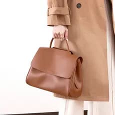 Francês MKDN saco feminino 2026 novo estilo moda All-Match sacola de couro genuíno de um ombro Diagonal bolsa feminina
