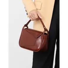 França MKDN saco feminino 2026 novo estilo de couro genuíno Commuter travesseiro feminino saco High-End pequeno quadrado