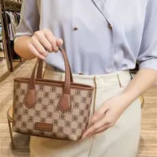 Bolsa francesa MKDN feminina de couro genuíno, novo estilo, cesta de vegetais, bolsa feminina de alta qualidade