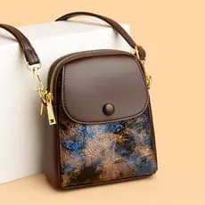 França MKDN bolsa feminina 2026 novo estilo de couro genuíno Commuter bolsa para celular ombro Crossbody bolsa para mamã