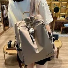 Francês MKDN dupla camada saco de computador leve mochila feminina Oxford pano High-End mochila saco de viagem
