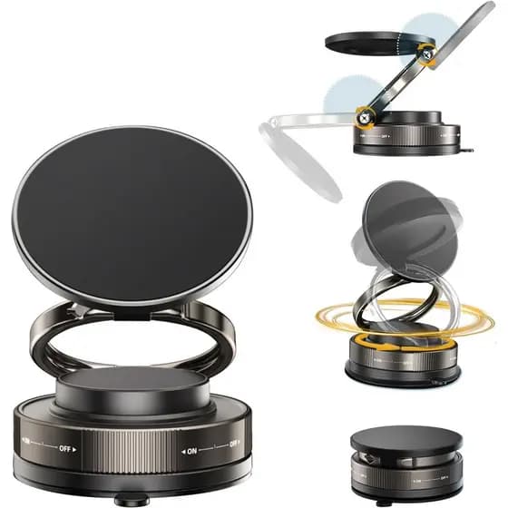 360 °   Suporte magnético ajustável para celular, compatível com suporte de carro Magsafe, suporte de celular dobrável c